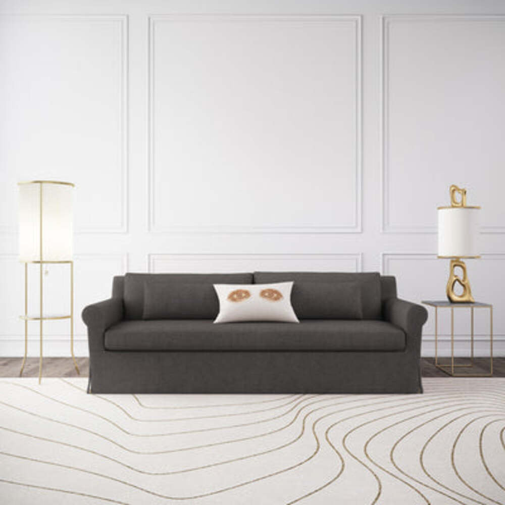 Ludlow Rolled-Arm Skirted Sofa