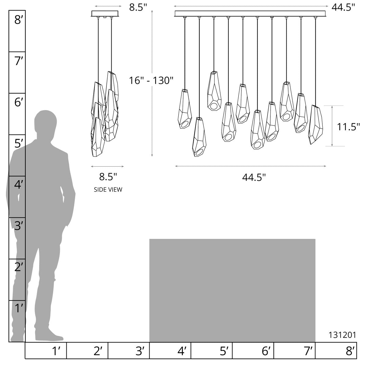 Luma 10 - Light Crystal Pendant