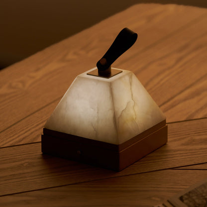 Luma Cube Alabaster Portable Lamp