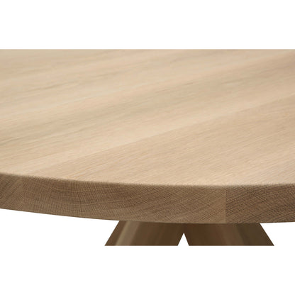 Luna Round Solid Oak Dining Table