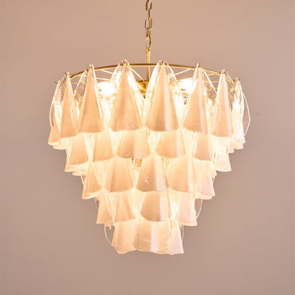 Lunara White Glass Chandelier