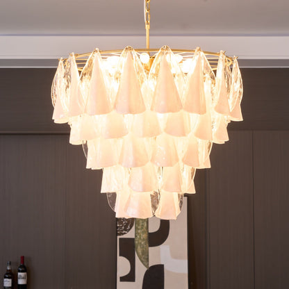 Lunara White Glass Chandelier