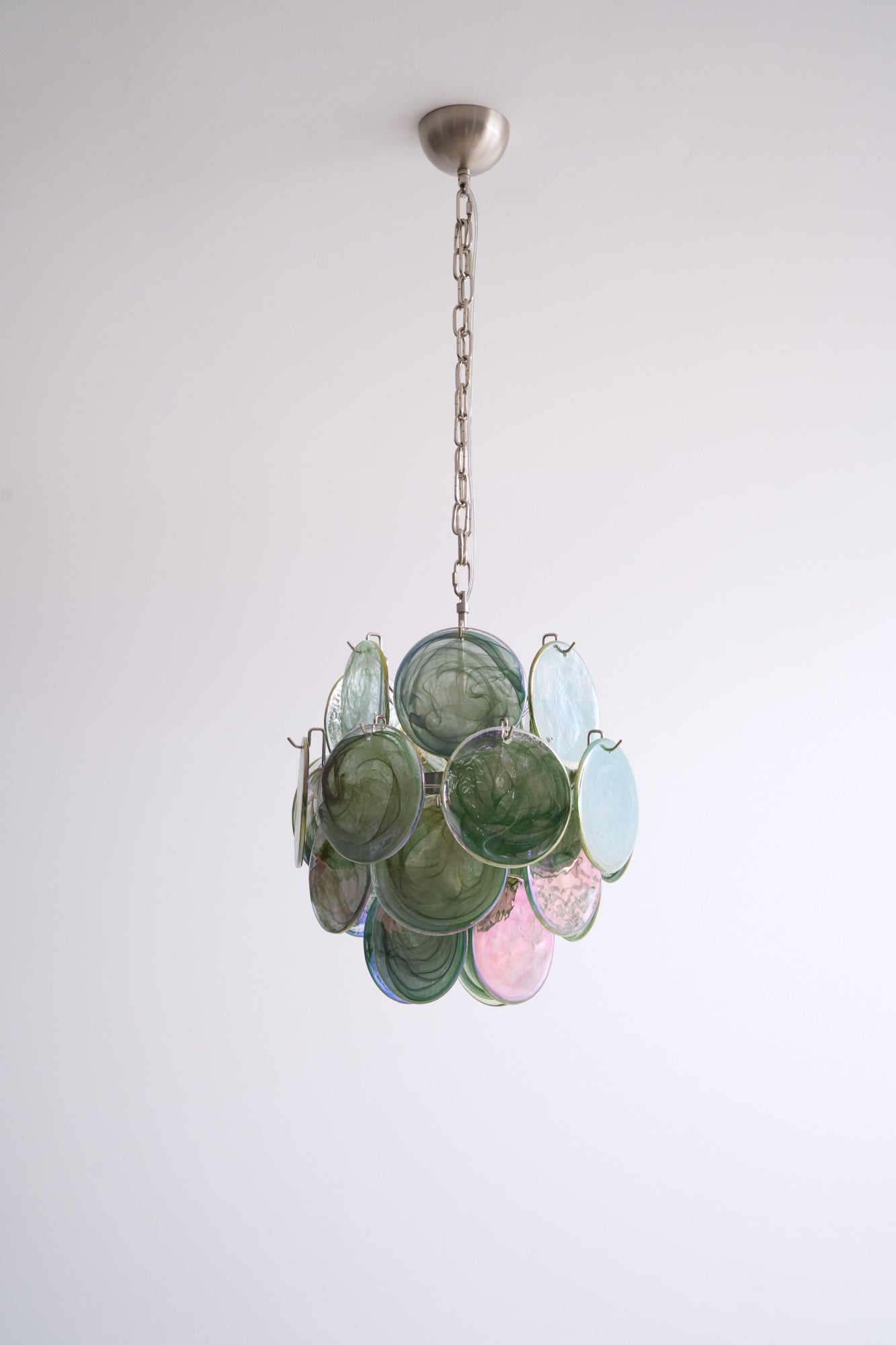 Lunaria Disc Glass Chandelier