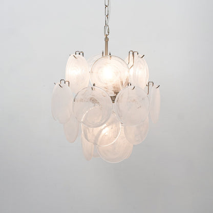 Lunaria Disc Glass Chandelier