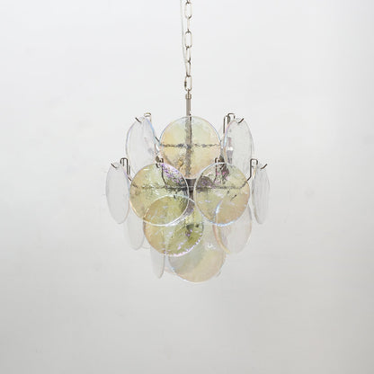 Lunaria Disc Glass Chandelier