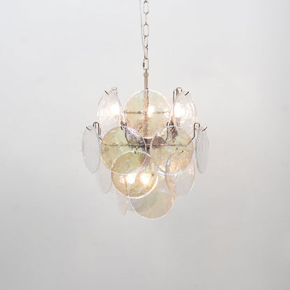 Lunaria Disc Glass Chandelier