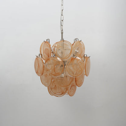 Lunaria Disc Glass Chandelier