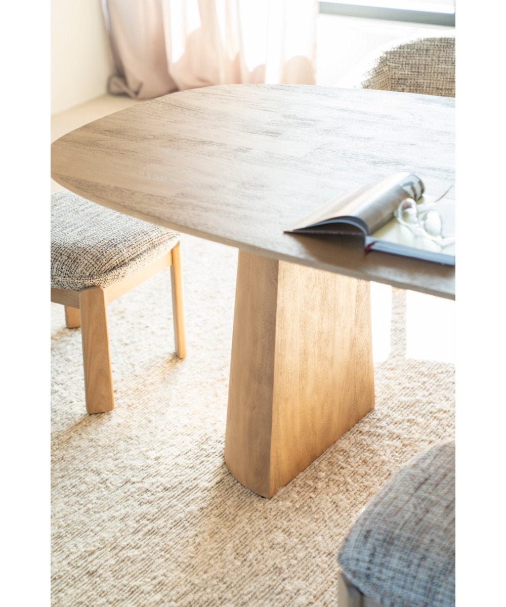 Lune Oval Solid Wood Dining Table