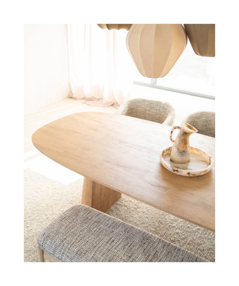 Lune Oval Solid Wood Dining Table