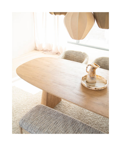 Lune Oval Solid Wood Dining Table