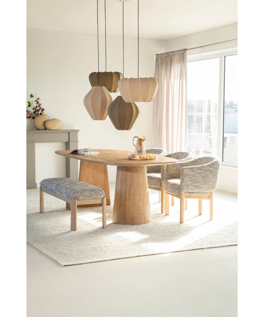 Lune Oval Solid Wood Dining Table