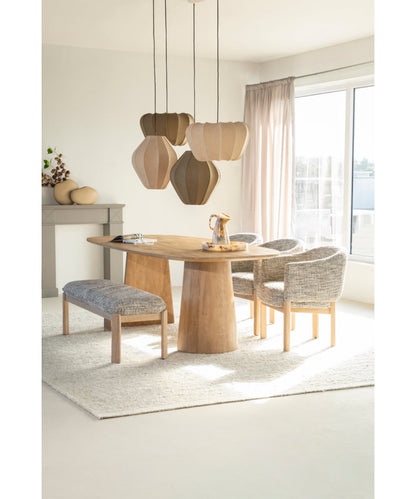 Lune Oval Solid Wood Dining Table