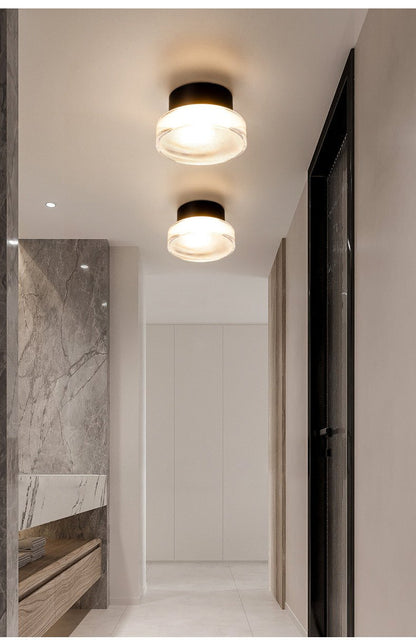 Luno Ribbed Glass Wall Light