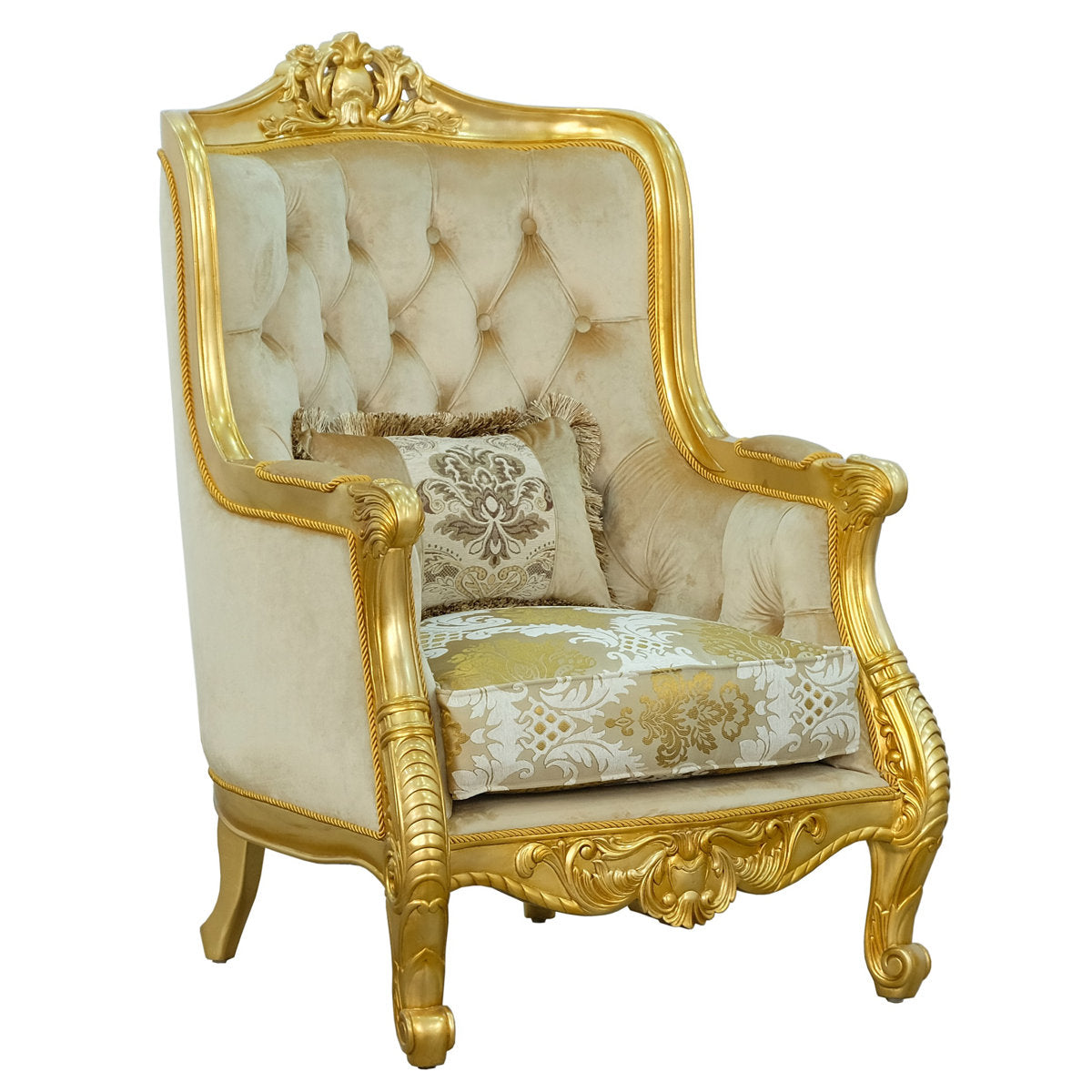 Luxor Tufted Wingback Chair