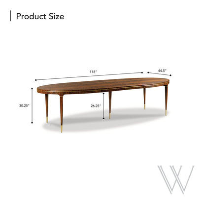 Lynn Oval Solid Oak Dining Table