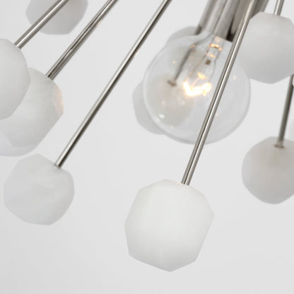 Lys 12 - Light Solid Brass Chandelier by Suzanne Kasler