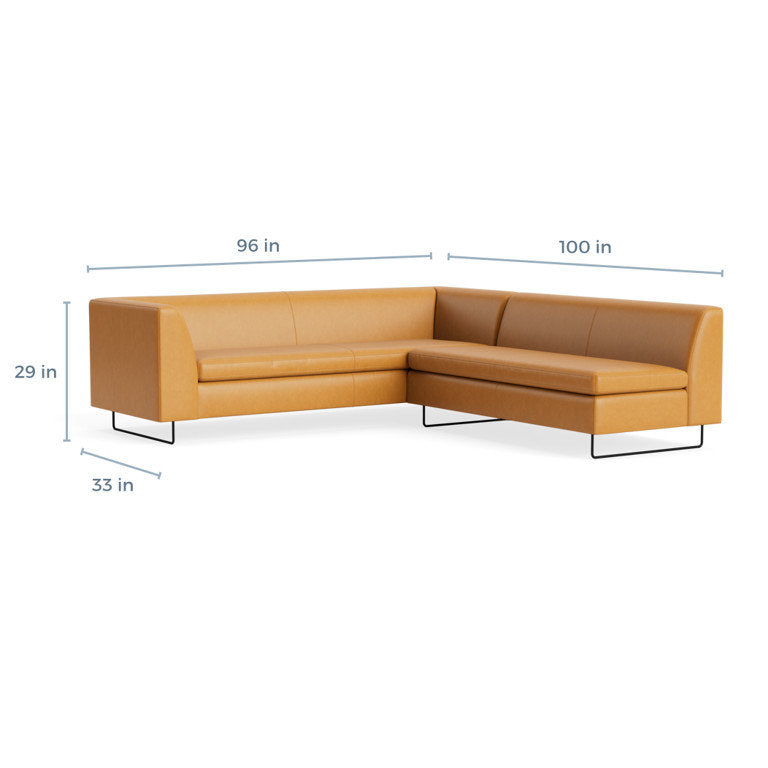 MTO - Bonnie & Clyde Sectional Sofa w/ Black Legs