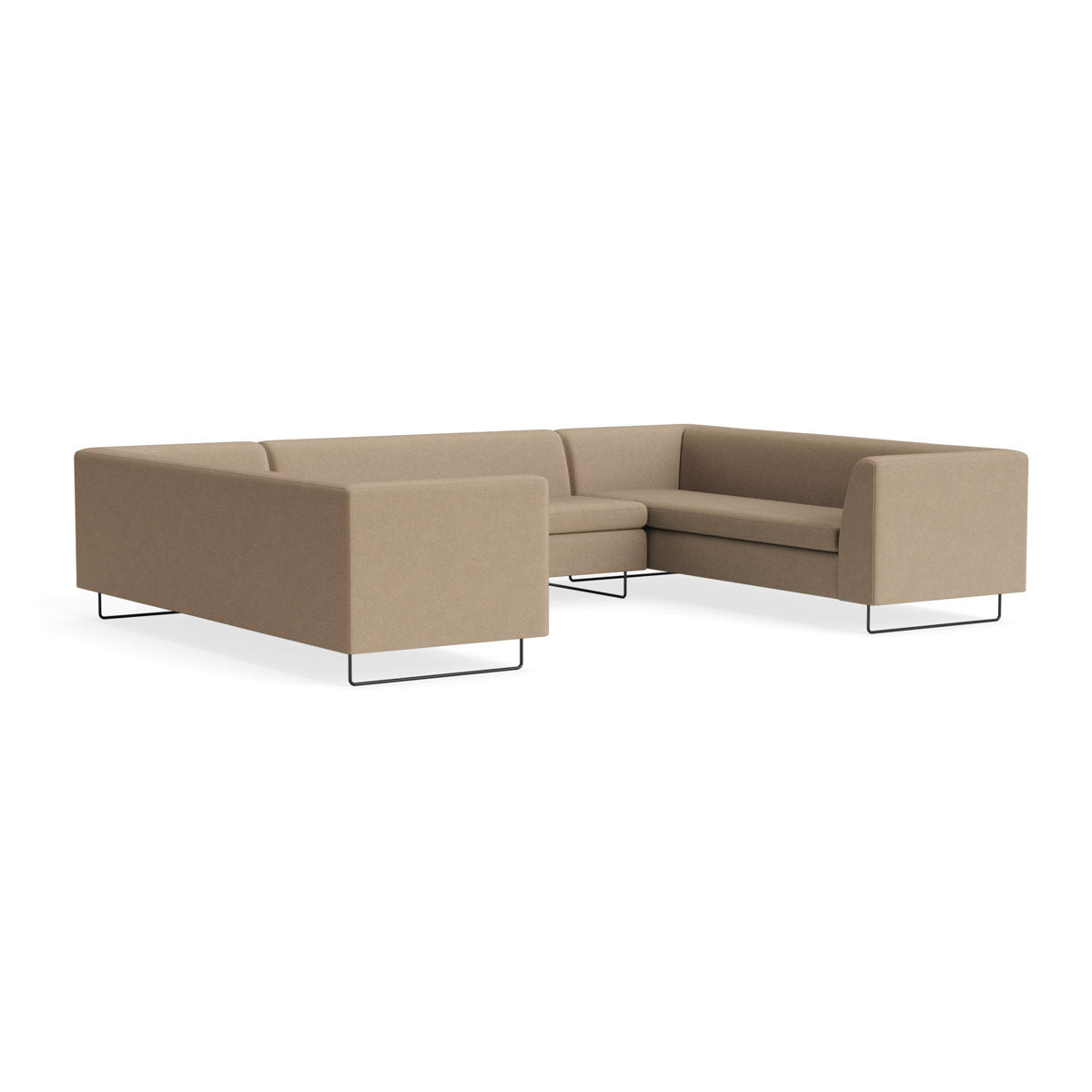 MTO - Bonnie & Clyde U-Shaped Sectional w/ Black Legs
