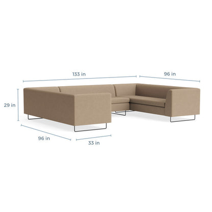 MTO - Bonnie & Clyde U-Shaped Sectional w/ Black Legs
