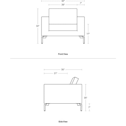 MTO - The New Standard Lounge Chair with Black Legs