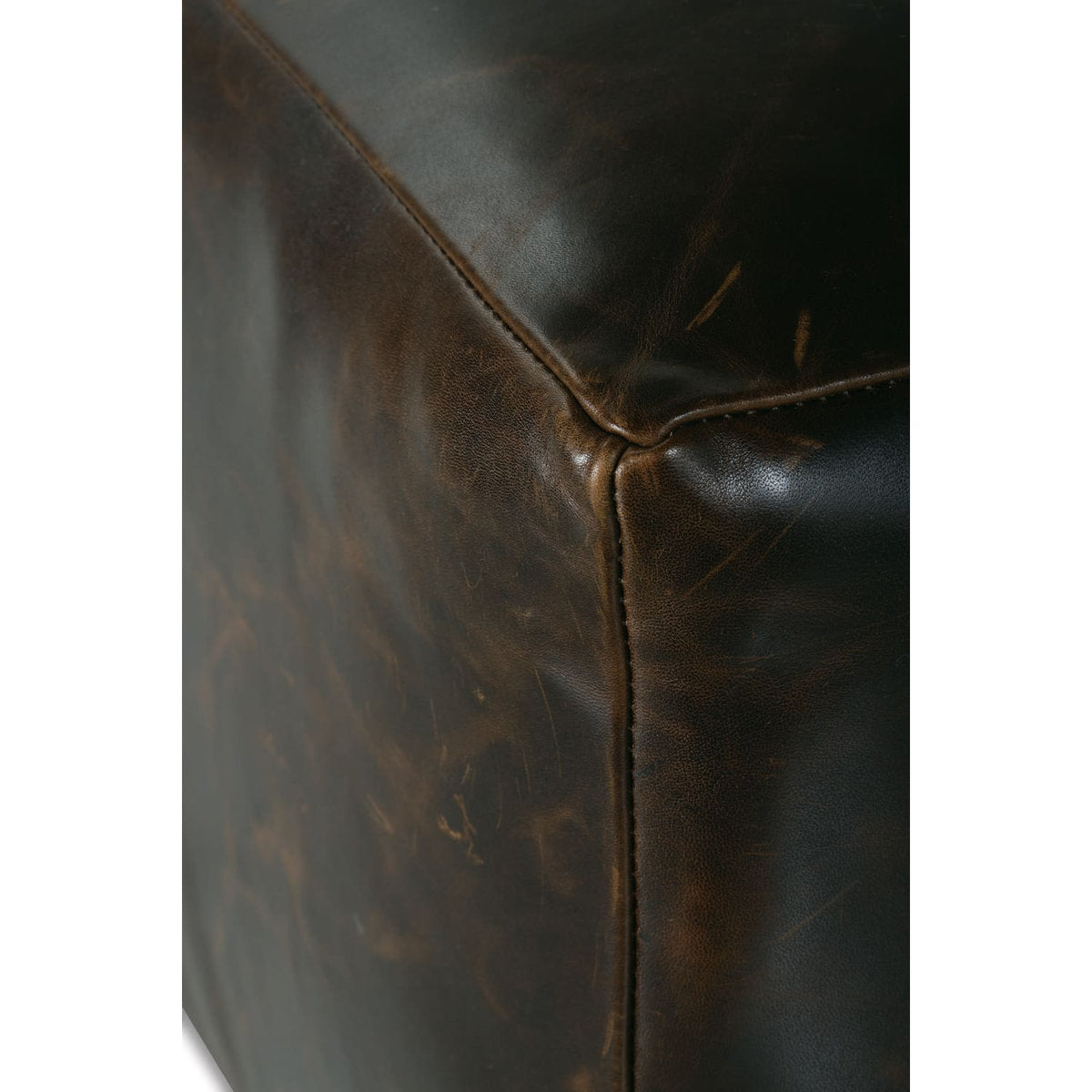Macon Leather Ottoman