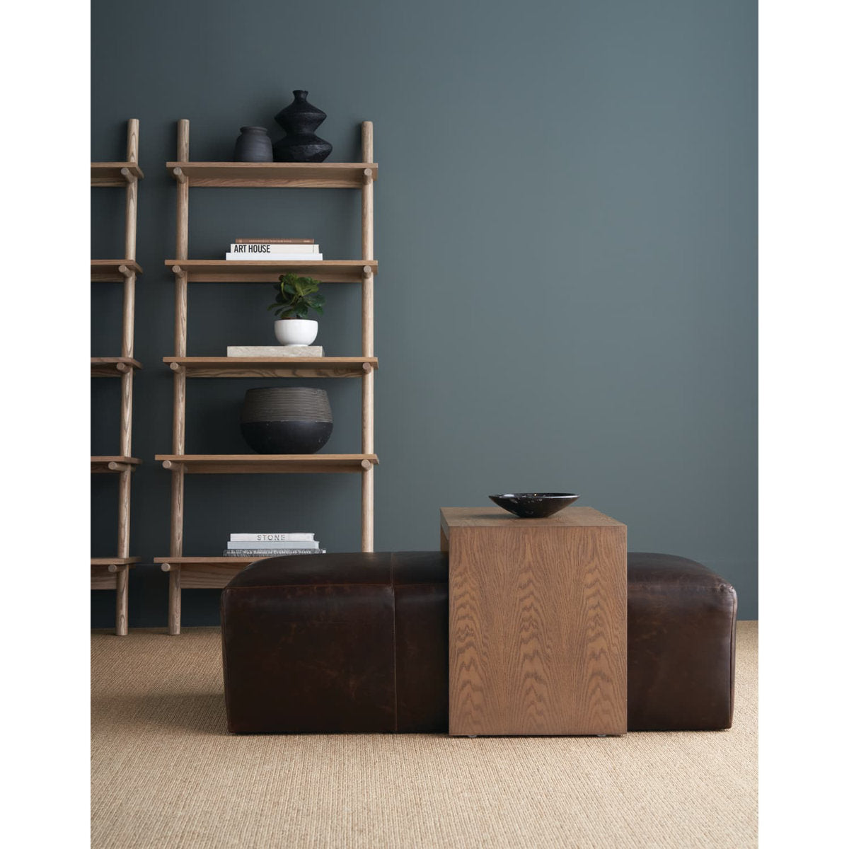 Macon Leather Ottoman