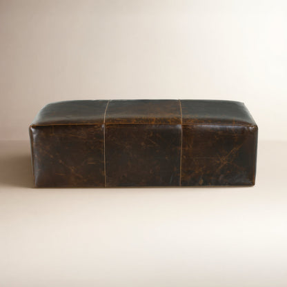 Macon Leather Ottoman