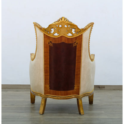 Maggiolini Tufted Wingback Chair Chair with Ottoman