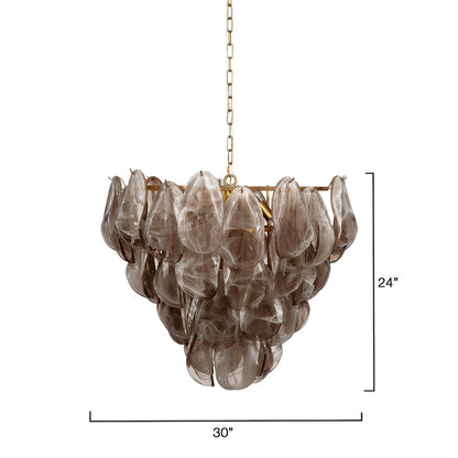 Magnolia 10-Light Quartz Glass Chandelier