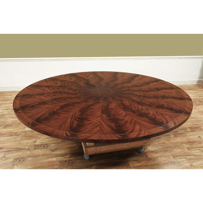 Mahogany Dining Table With Outswept Duncan Phyfe Pedestal