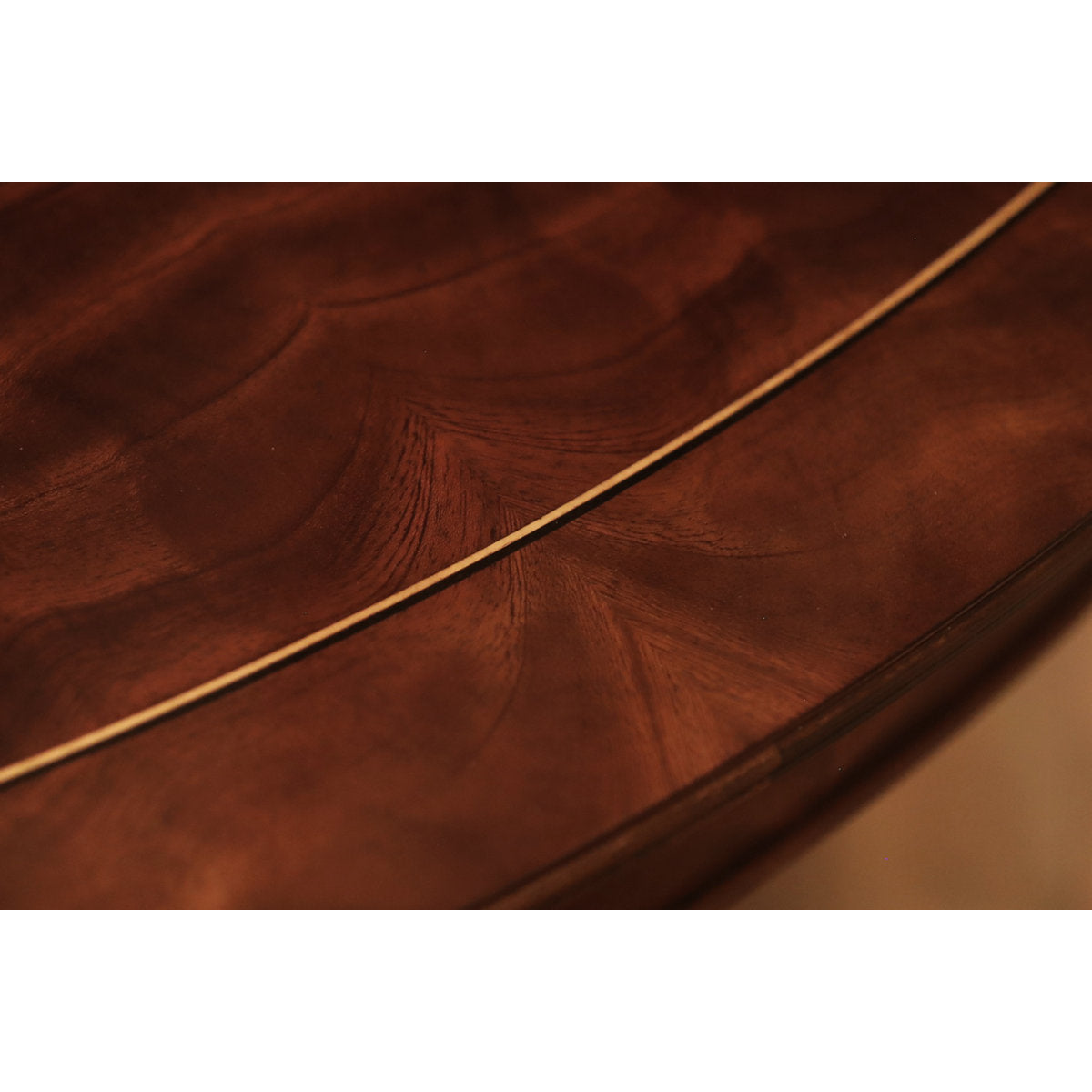 Mahogany Pedestal Table With Self-storing Leaf Seats 6-12