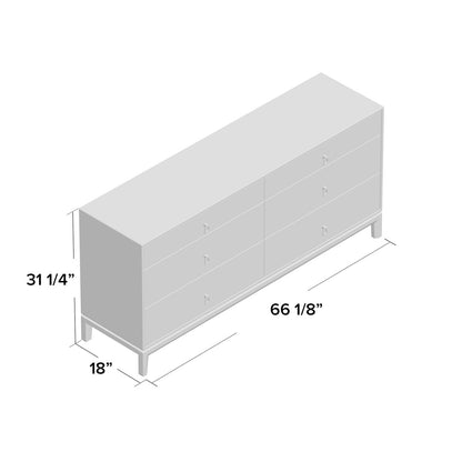 Mansfield 6 - Drawer Solid Wood Dresser