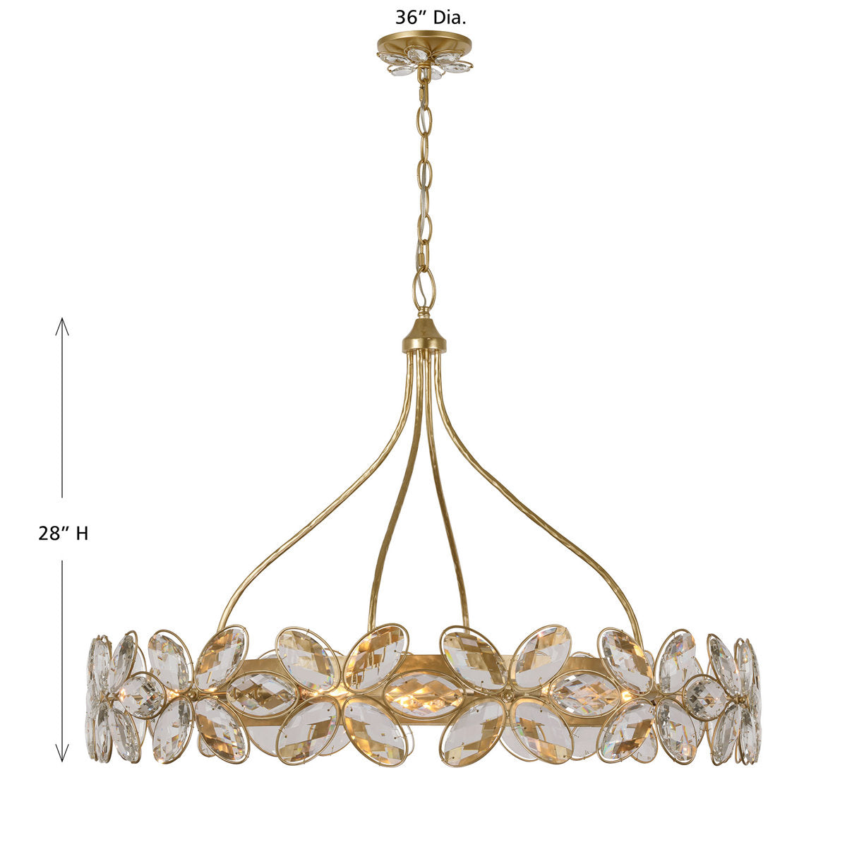 Marbella 14-Light Chandelier in Gold Shimmer by Breegan Jane