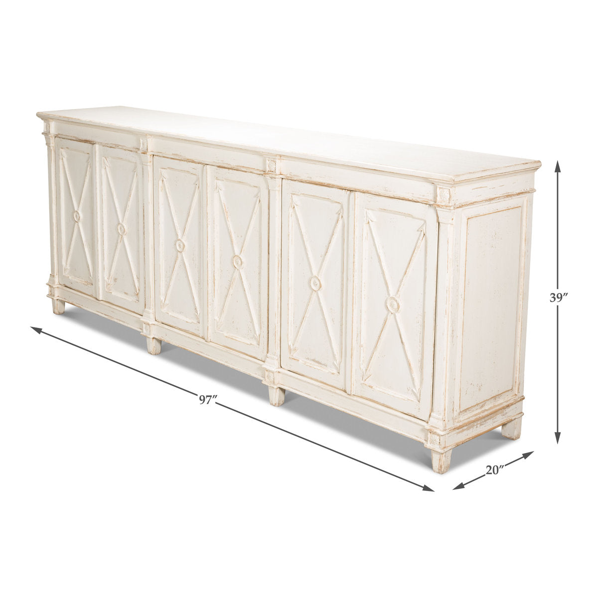 Marksman 97'' W Solid Wood Sideboard