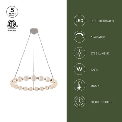 Marni Aluminum/Steel LED Chandelier