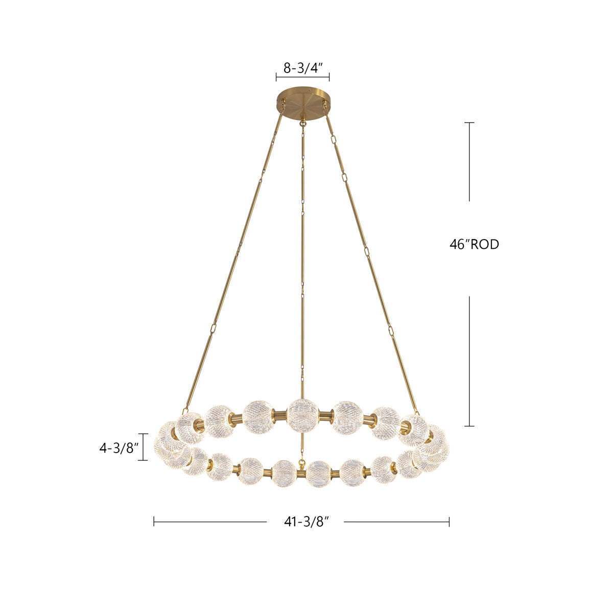 Marni Aluminum/Steel LED Chandelier