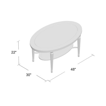 Marquetry Glass Cocktail Table