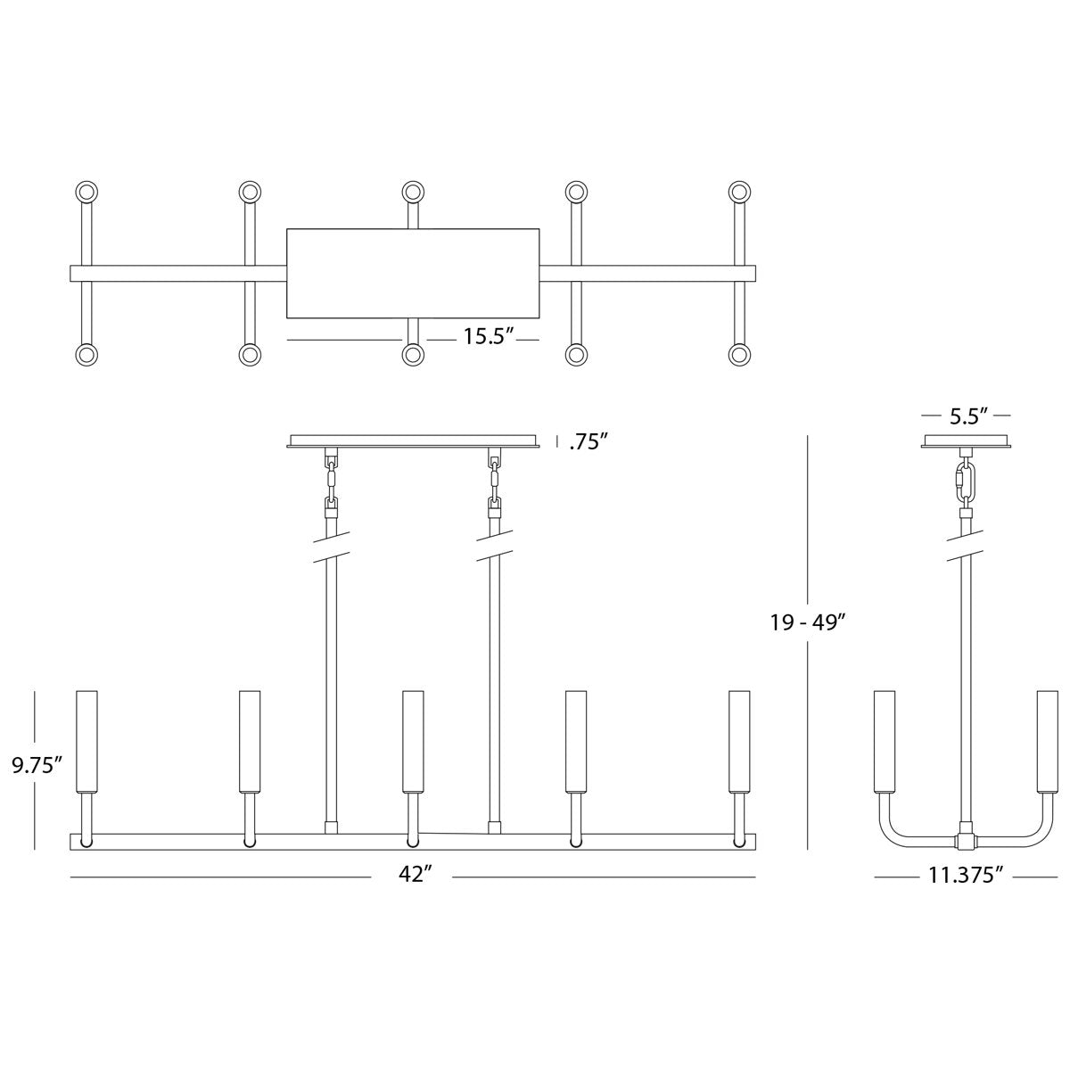 Mavisten Edition Carbonia 10 - Light Chandelier
