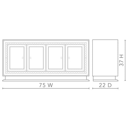 Maxwell 4-Door Cabinet