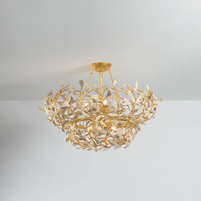 Maybrook Chandelier in Vintage Gold Leaf