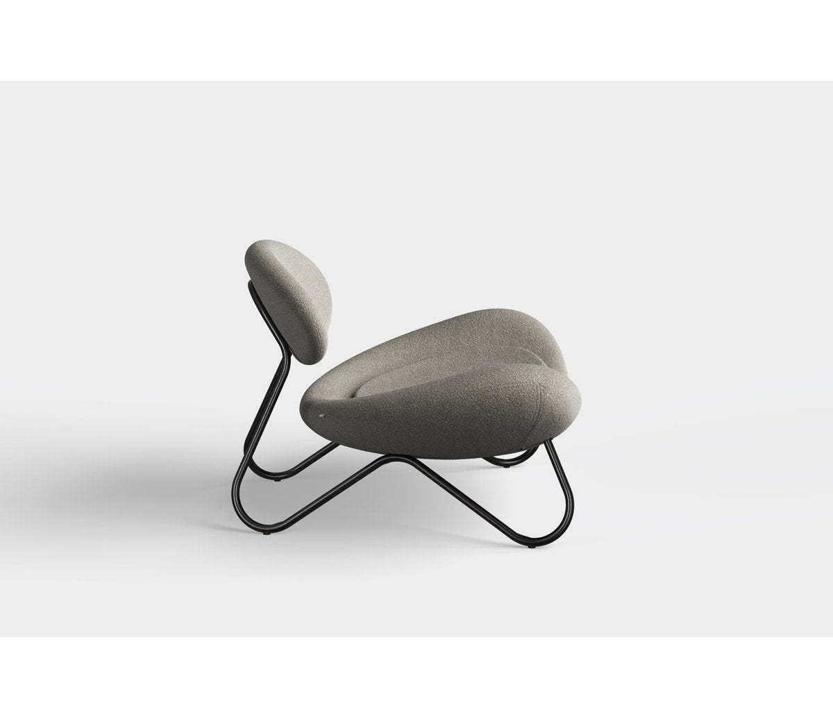 Meadow Lounge Chair, Black Painted Steel Frame