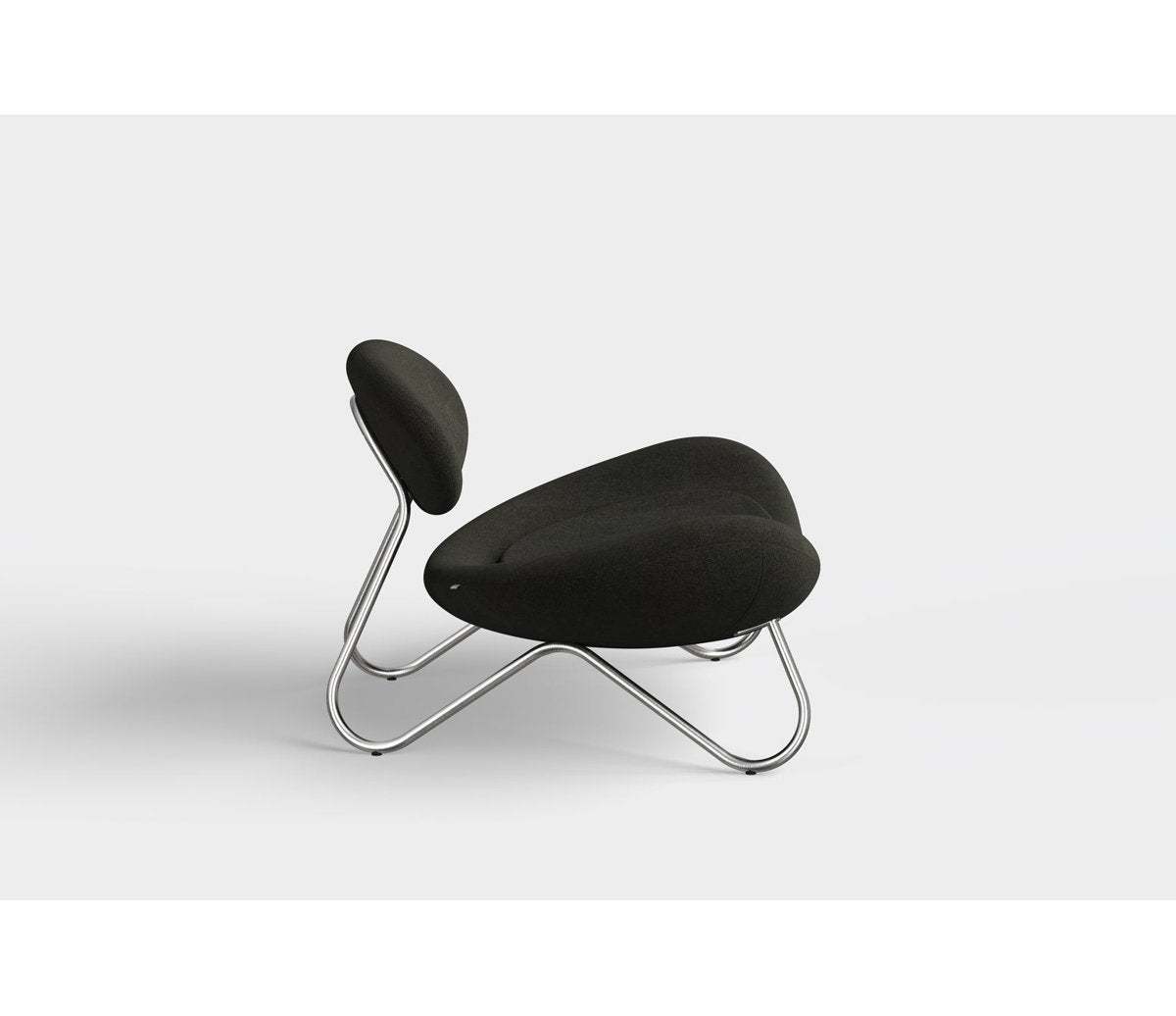 Meadow Lounge Chair, Black Painted Steel Frame
