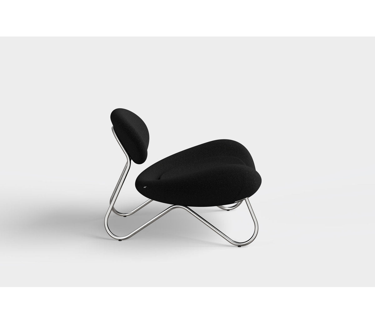Meadow Lounge Chair, Black Painted Steel Frame