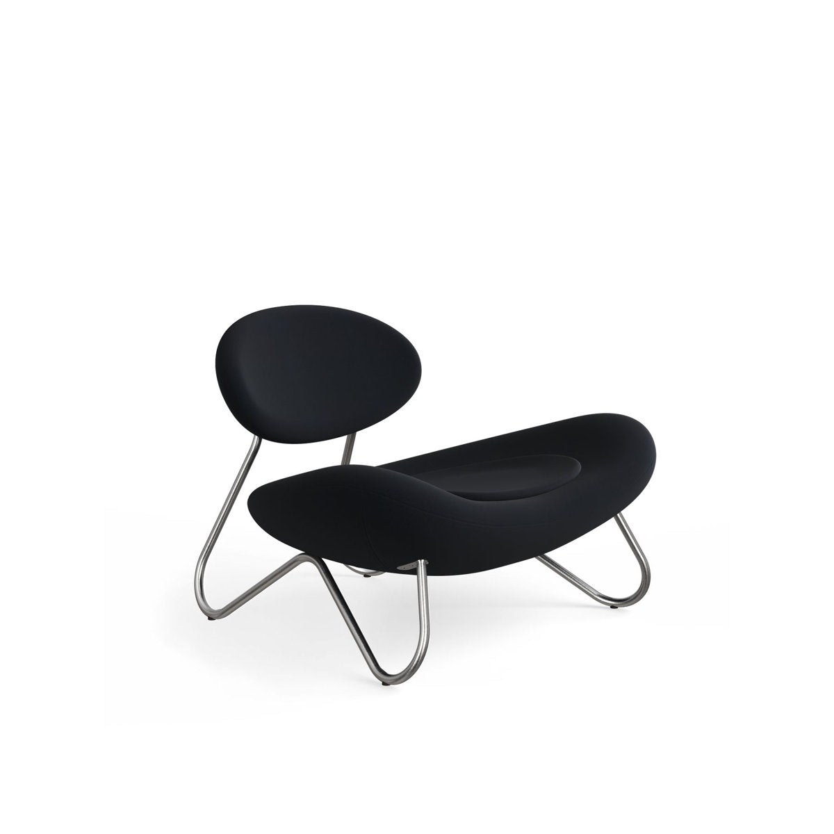 Meadow Lounge Chair, Black Painted Steel Frame