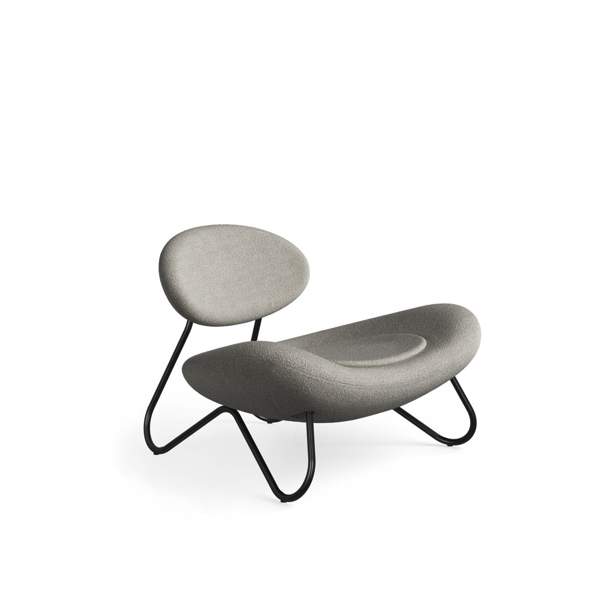 Meadow Lounge Chair, Black Painted Steel Frame