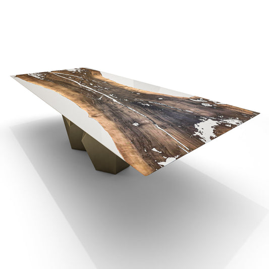 Medusa Walnut Wood Dining Table