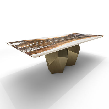 Medusa Walnut Wood Dining Table