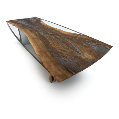 Meliades Walnut Wood Dining Table