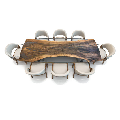 Meliades Walnut Wood Dining Table