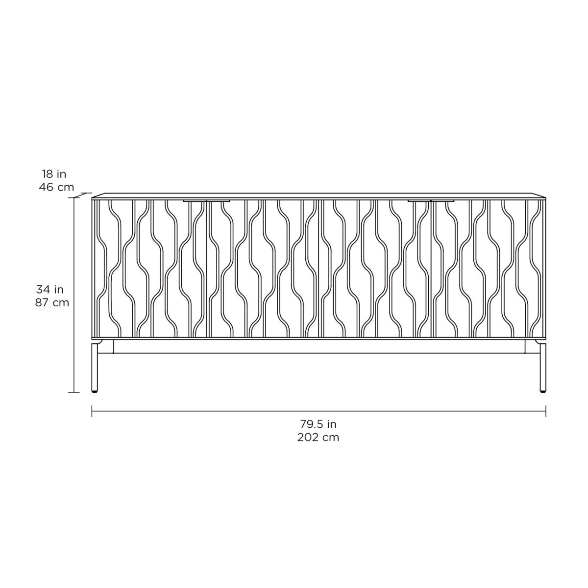 Mesa 79.5'' W Sideboard